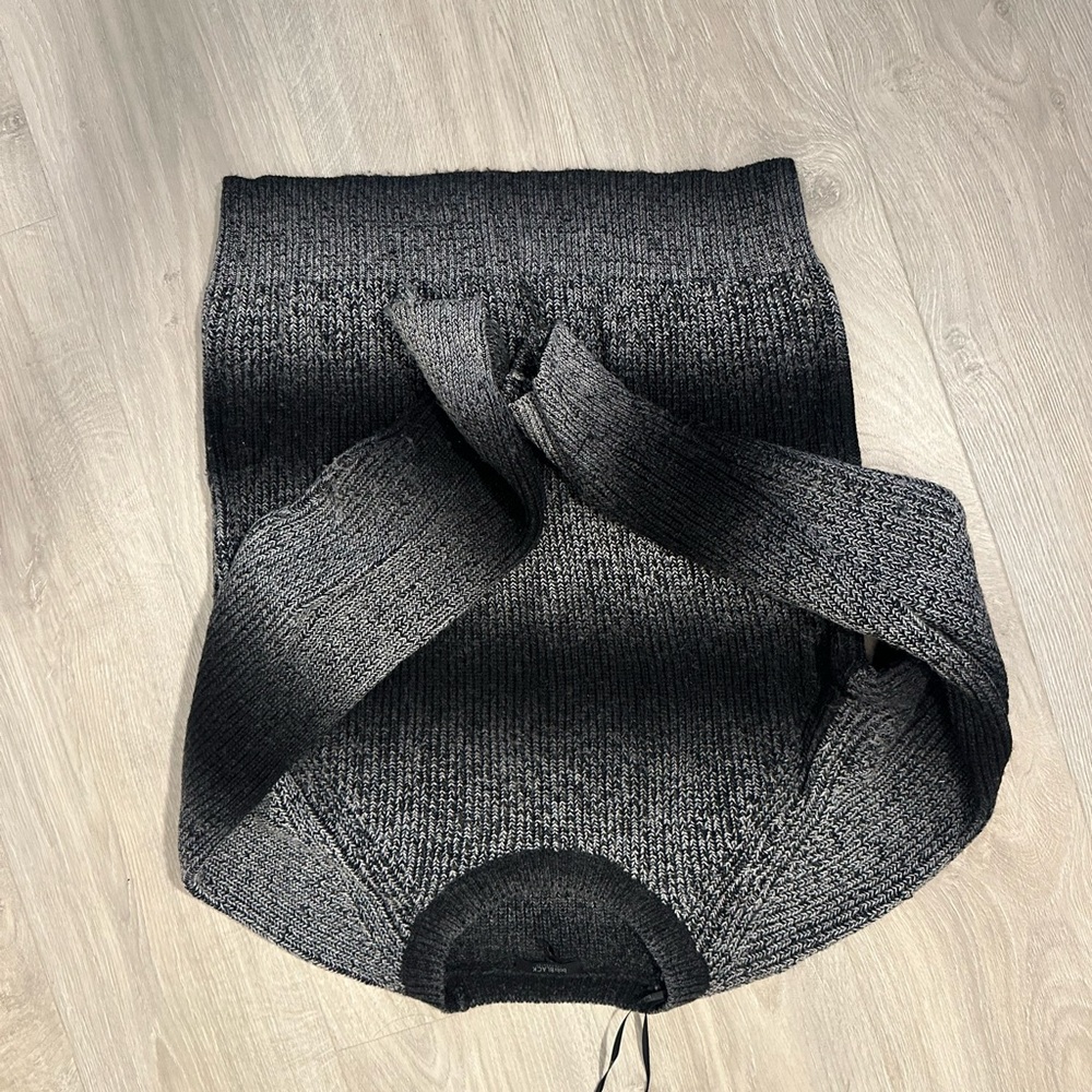 Black Textured Crew Neck Sweater
